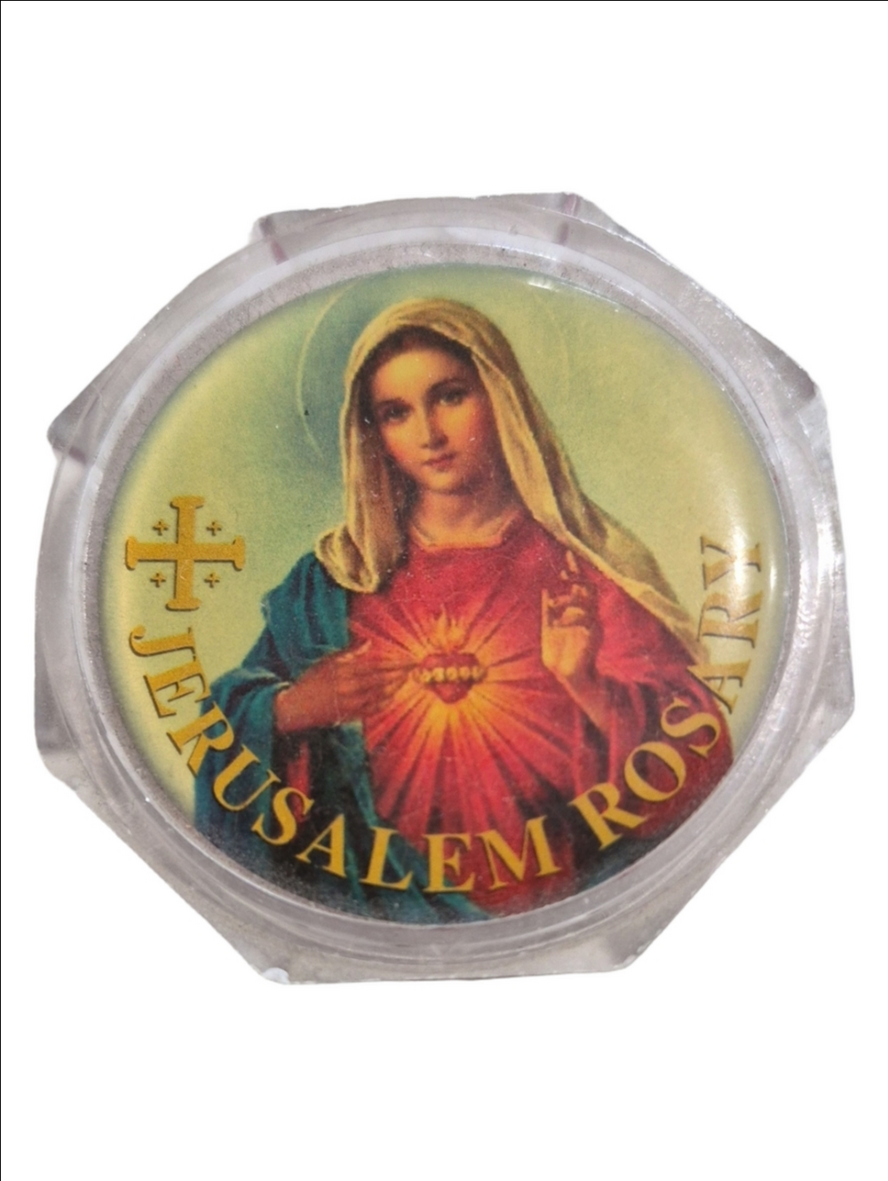 Jerusalem Rose Scented Maroon Wood Rosary & Case Holy Land